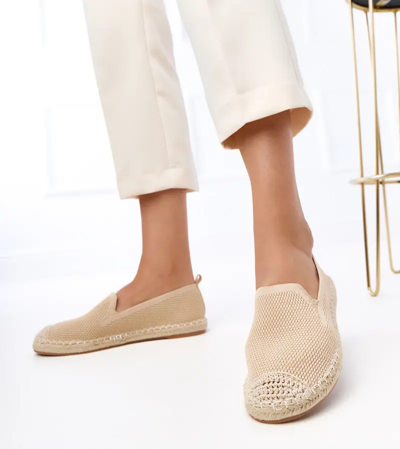 Gemre Béžové espadrilky na platforme Luna