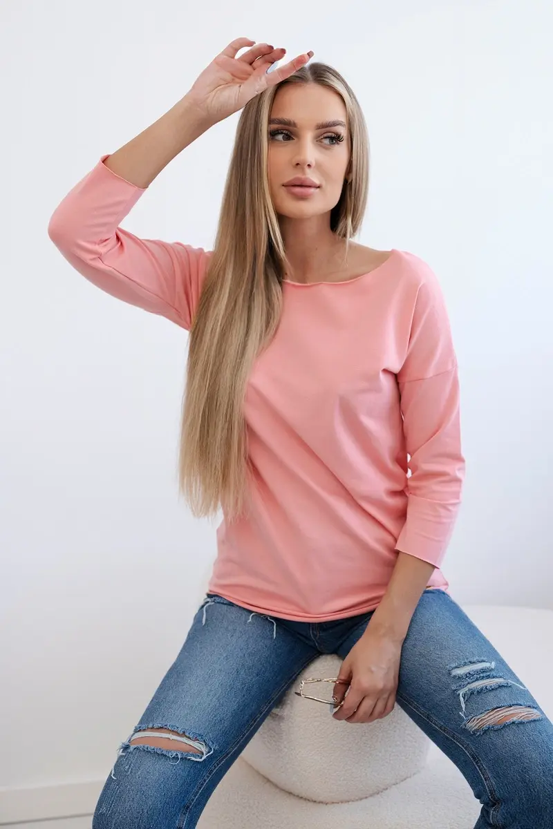Kesi Dámska blúzka s lodičkovým výstrihom marhuľová