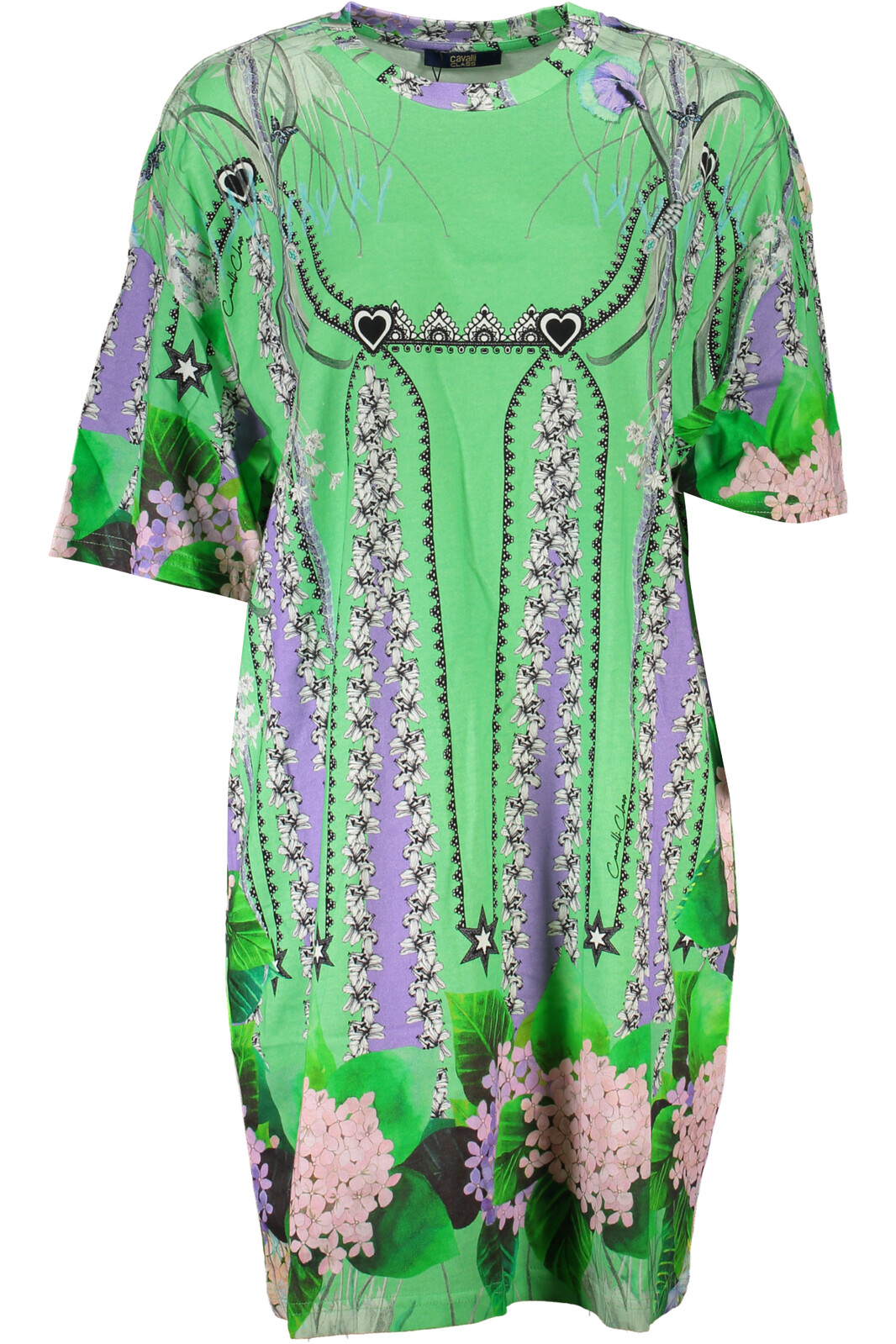 CAVALLI CLASS WOMEN'S SHORT DRESS GREEN