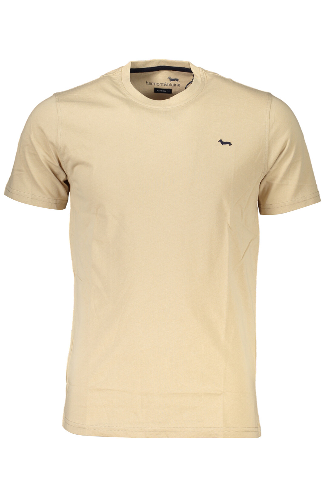 HARMONT & BLAINE BEIGE MEN'S SHORT SLEEVE T-SHIRT