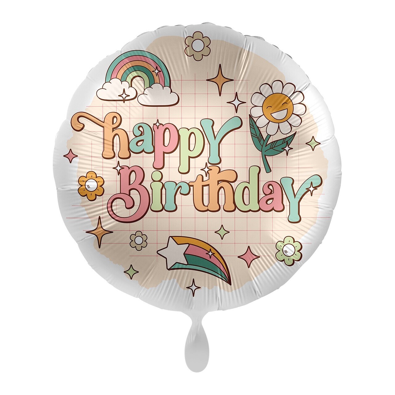 Premioloon Fóliový balón Happy Birthday - Retro 43 cm