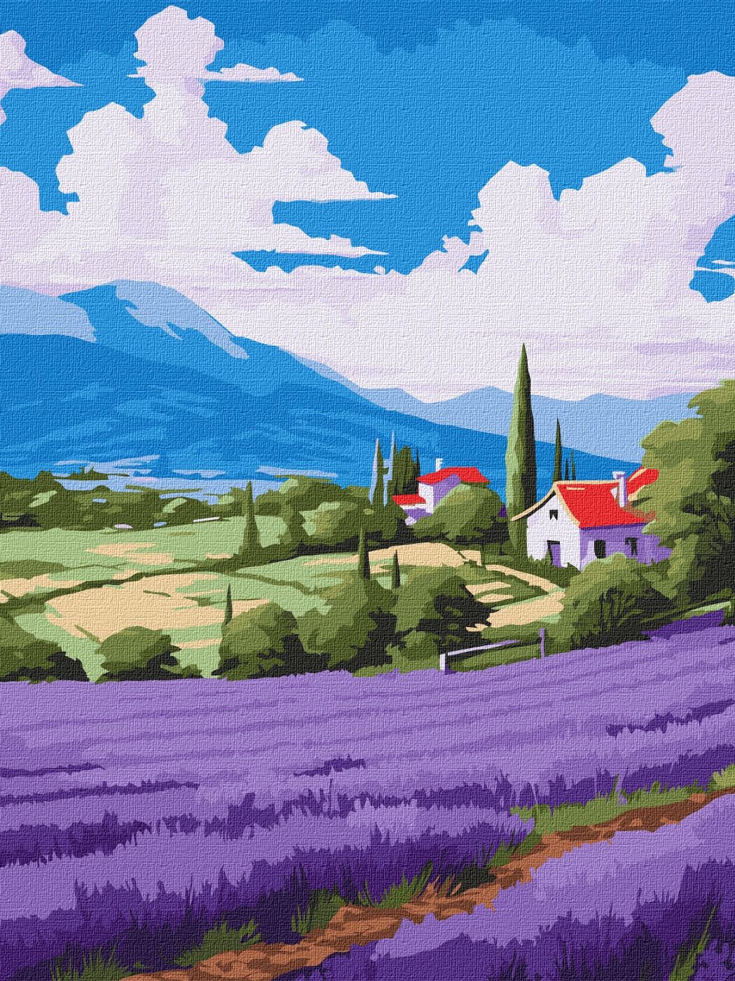 Ideyka Maľovanie podľa čísel - Levanduľové miesto art_selena_ua 30 x 40 cm