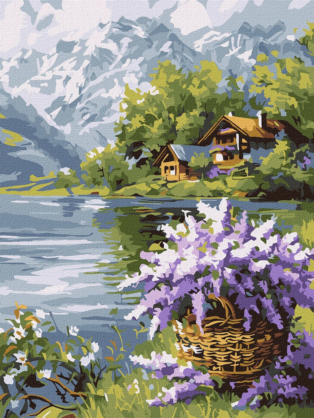 Ideyka Maľovanie podľa čísel - Levanduľový košík art_selena_ua 30 x 40 cm