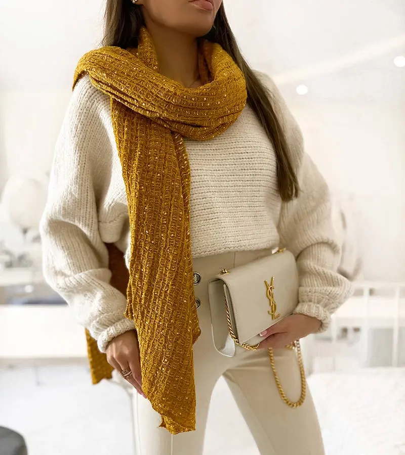 Gemre Žltá bodkovaná šatka Khalil