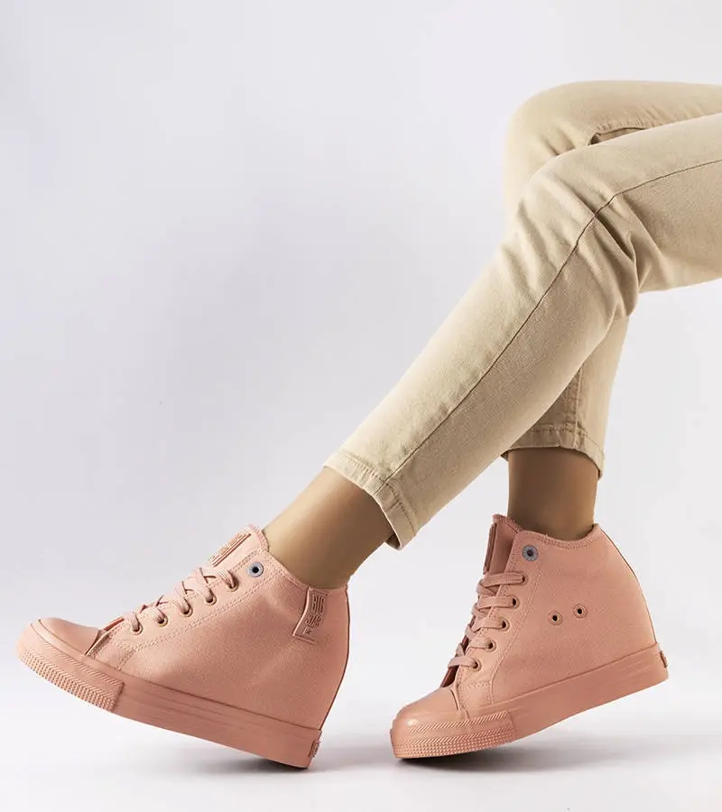 Ružové tenisky na platforme BIG STAR