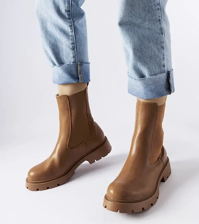 Gemre Hnedé vysoké slip-on tenisky Verones