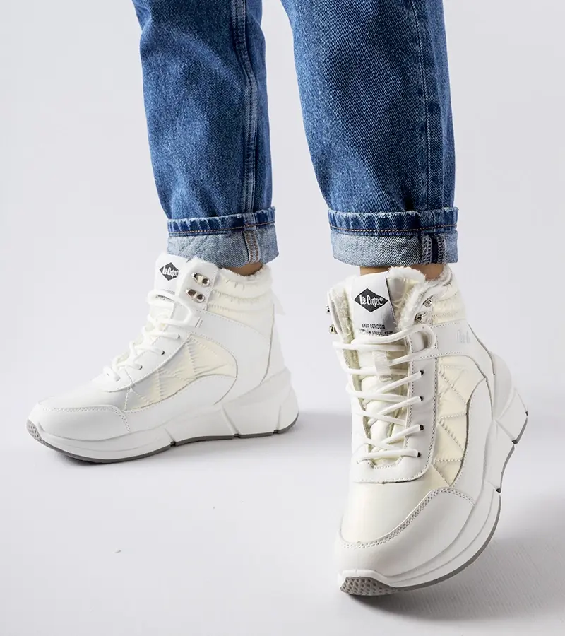 Lee Cooper - producent Biele zateplené topánky Lee Cooper