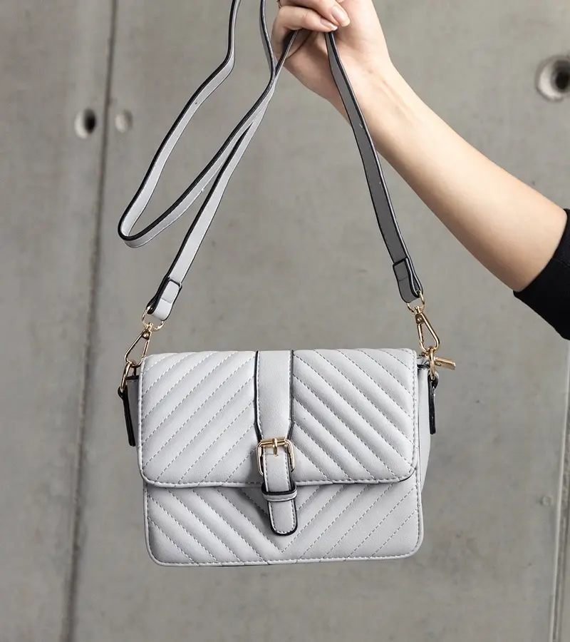 Gemre Šedá prešívaná taška cez rameno Virgilio