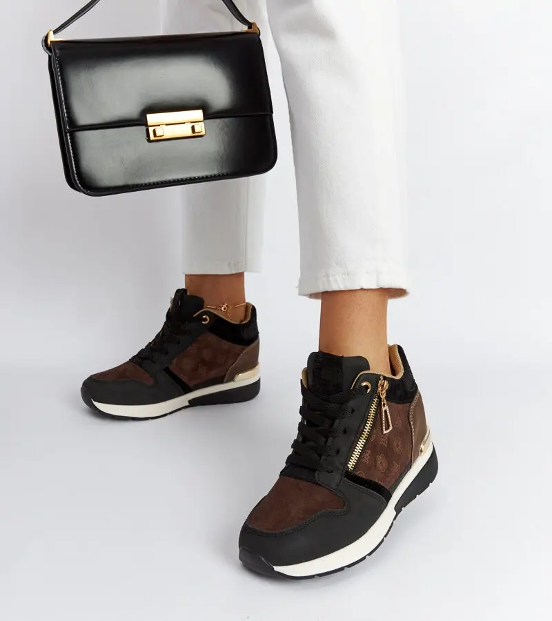 Gemre Čierne tenisky na klinovej podrážke Knoxville