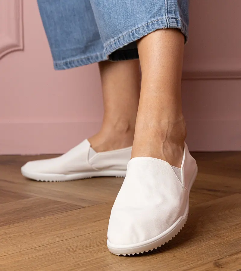 Gemre Biele dámske slip-on tenisky Gerri