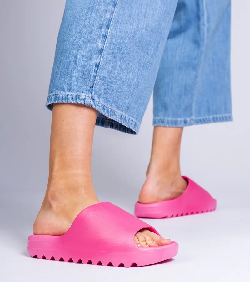Gemre Fuchsia women's rubber slides Serrano