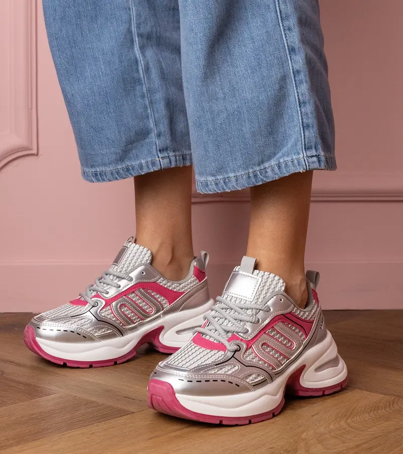 Gemre Strieborné-ružové dámske športové tenisky Torens
