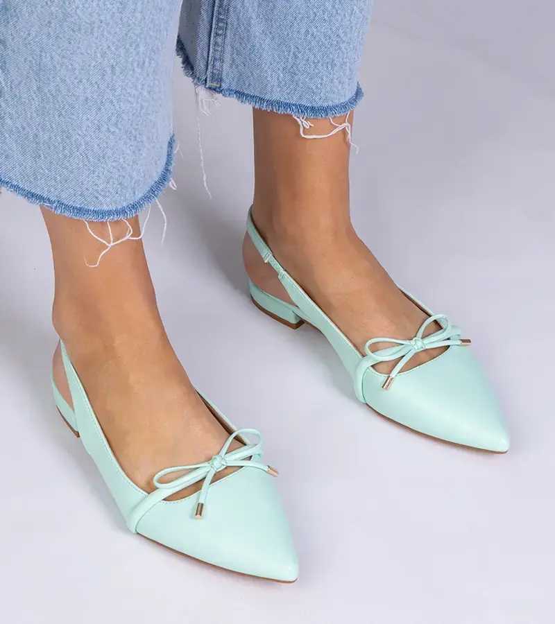 Gemre Mätové baleríny na plochej podrážke s mašľou Jerry