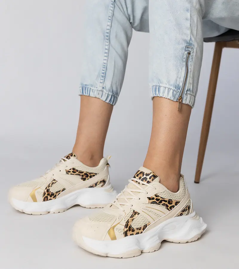 Gemre Panterkové športové tenisky na masívnej podrážke Klarris