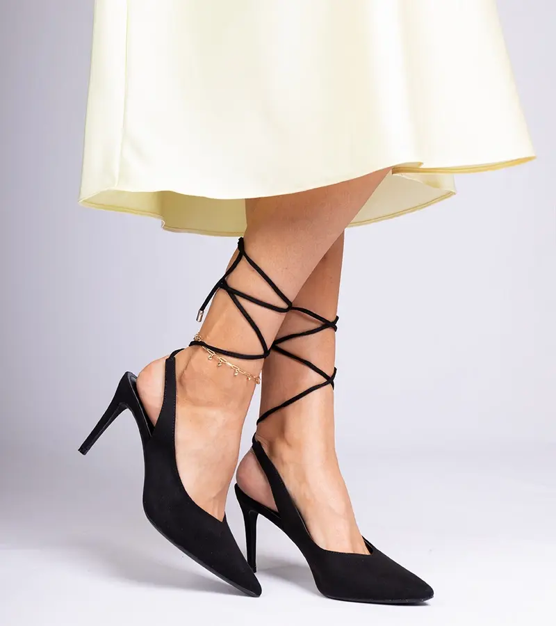 Gemre Green stilettos Ebony