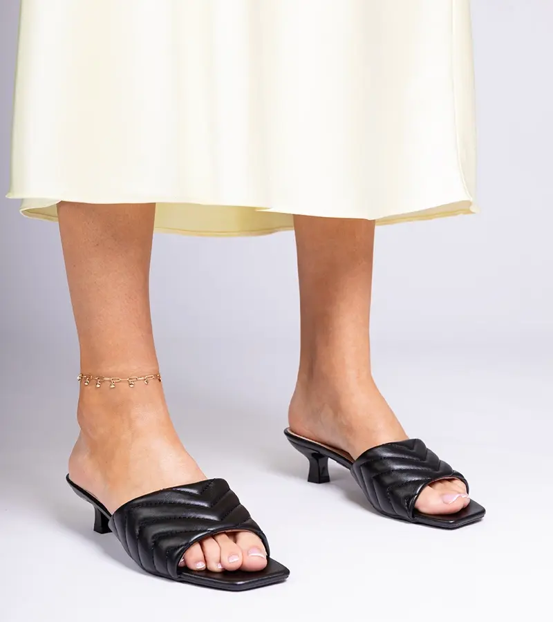 Gemre Čierne žabky na nízkom podpätku Launay