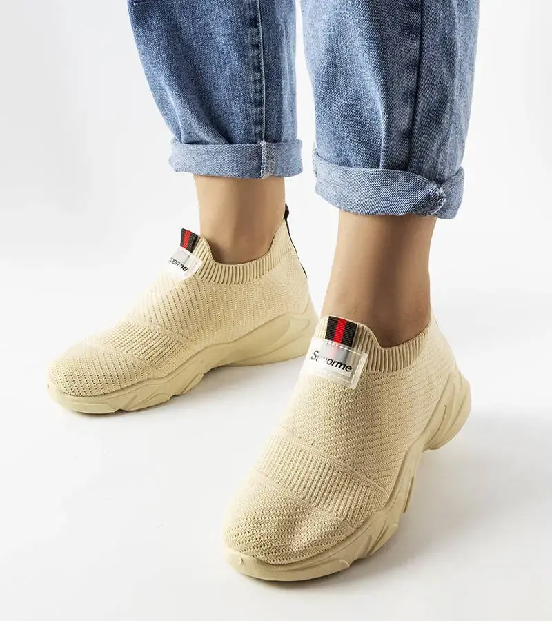 Gemre Béžové slip-on tenisky Greco