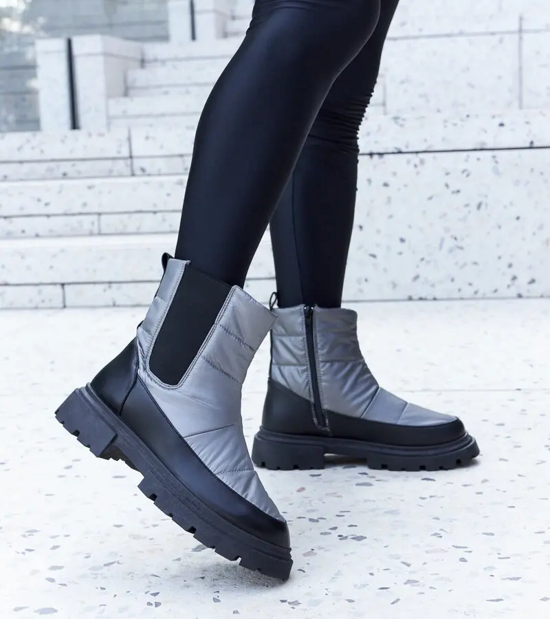 Gemre Sivé zateplené snežné topánky Galvani