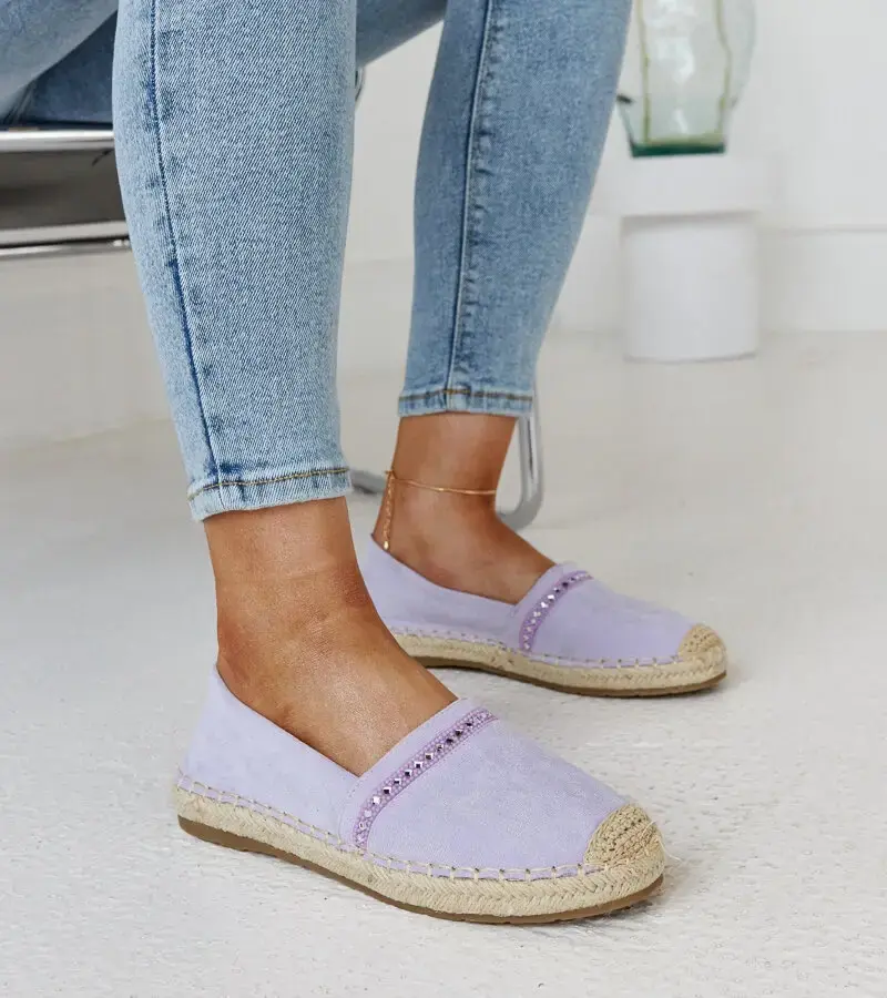 Gemre Fialové espadrilky s kubíkmi Abia