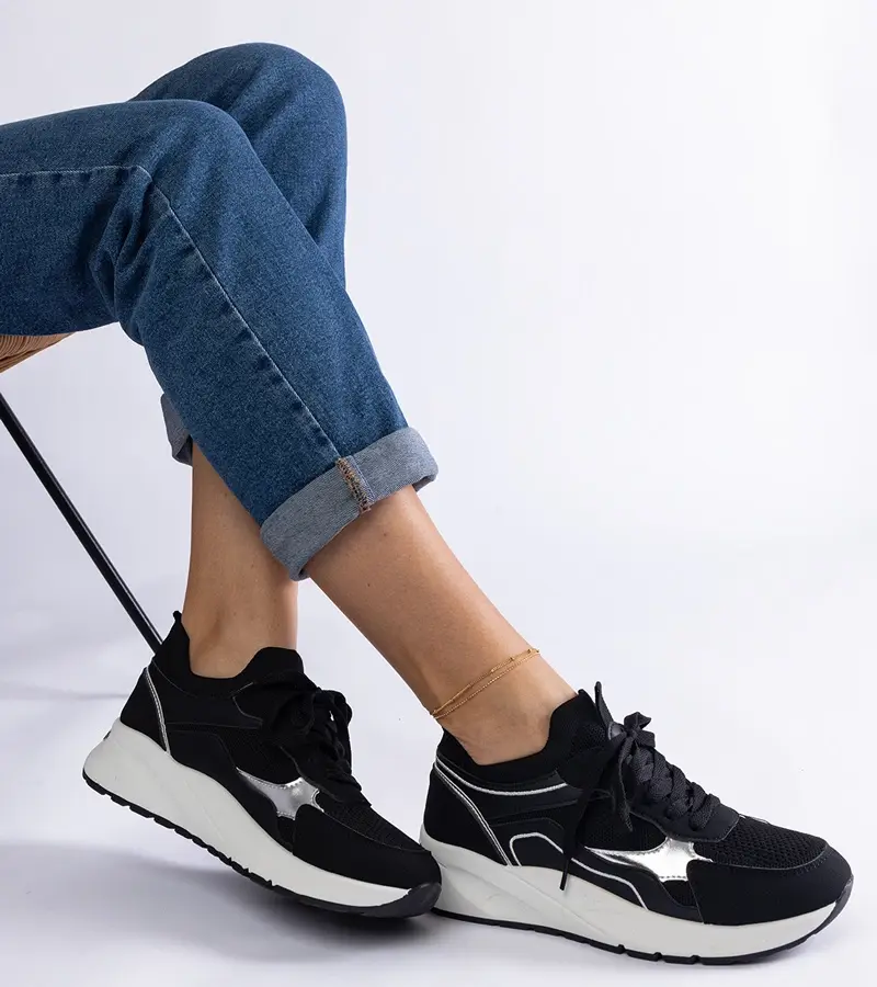 Gemre Čierne dámske športové tenisky Elsira