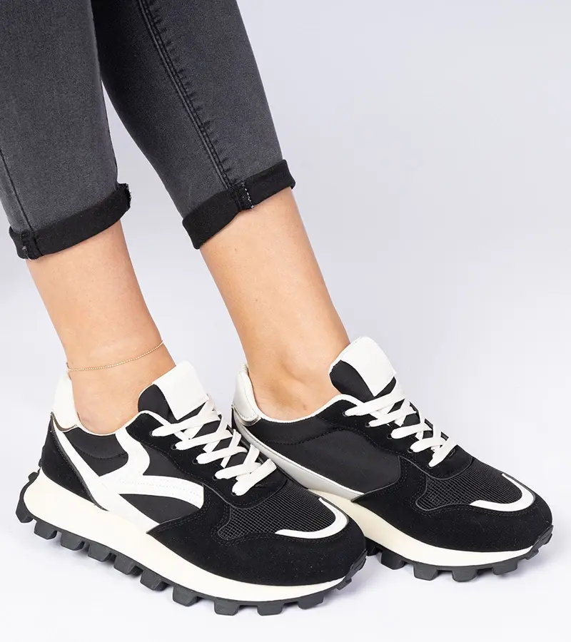 Gemre Black Women's Sporty Sneakers Melinda