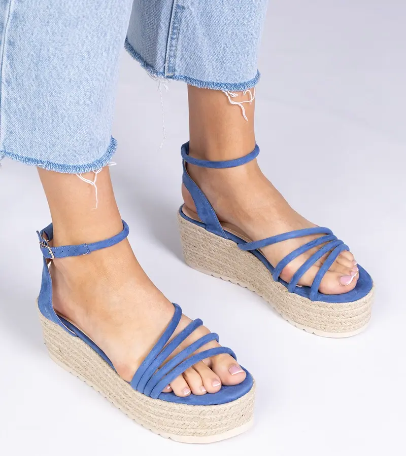 Gemre Blue platform espadrille sandals Panola