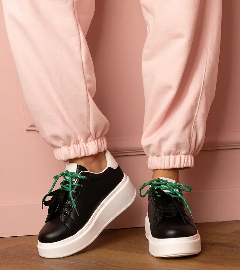 Gemre Black platform sports sneakers Kler