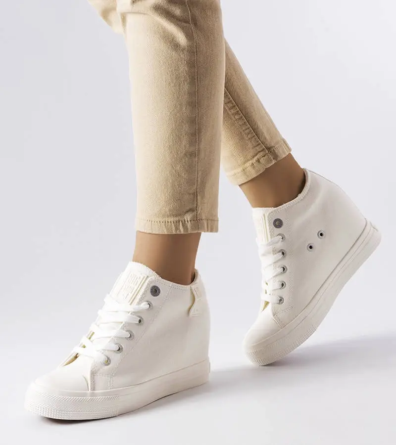 Biele tenisky na platforme BIG STAR