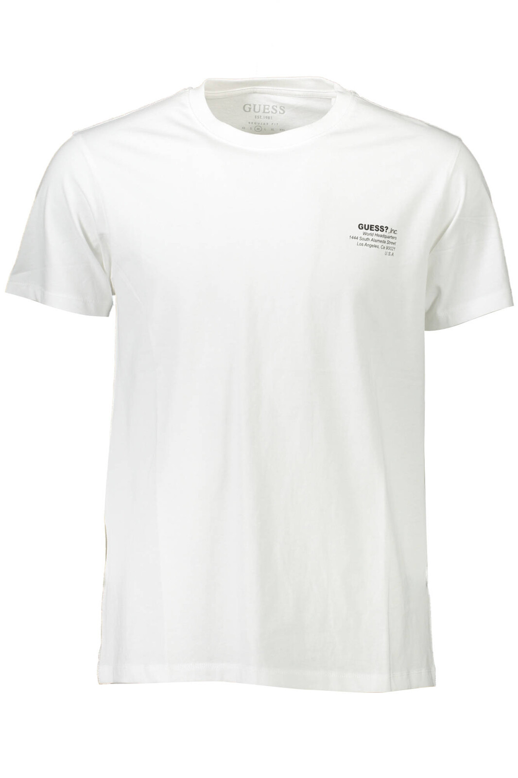 GUESS JEANS WHITE MEN'S SHORT SLEEVED T-SHIRT