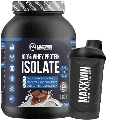 Maxxwin iso protein 90 1800 g + šejkr 600 ml zadarmo