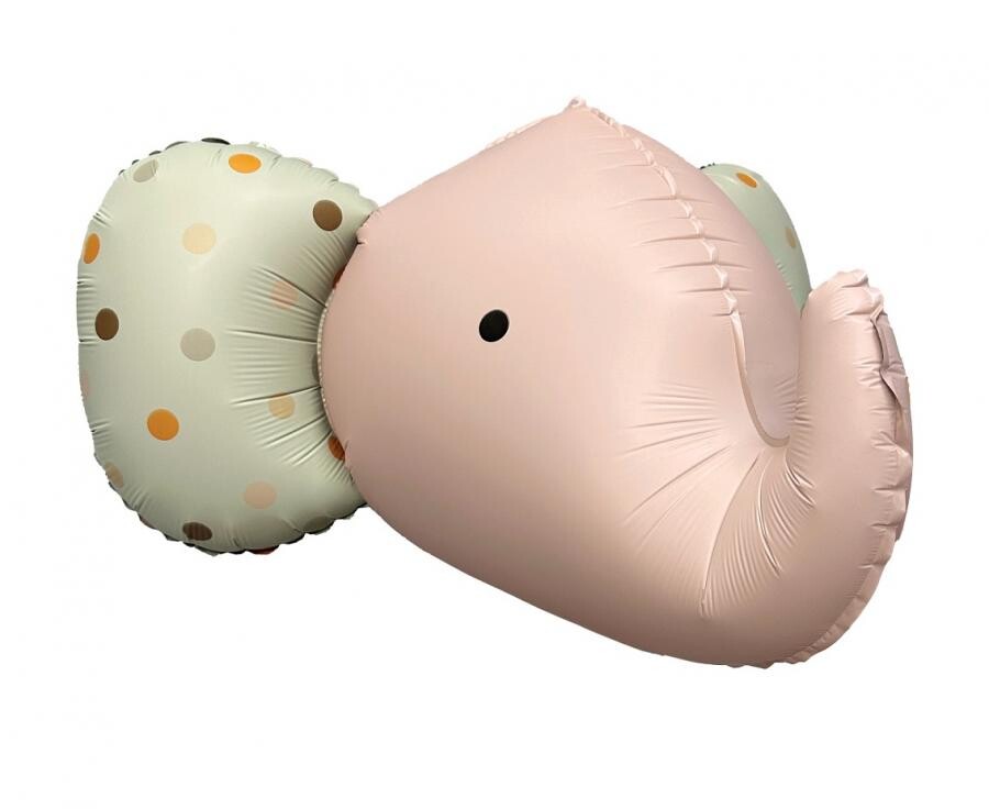 Godan Fóliový 3D balón matný - Ružový slon 63 x 50 cm