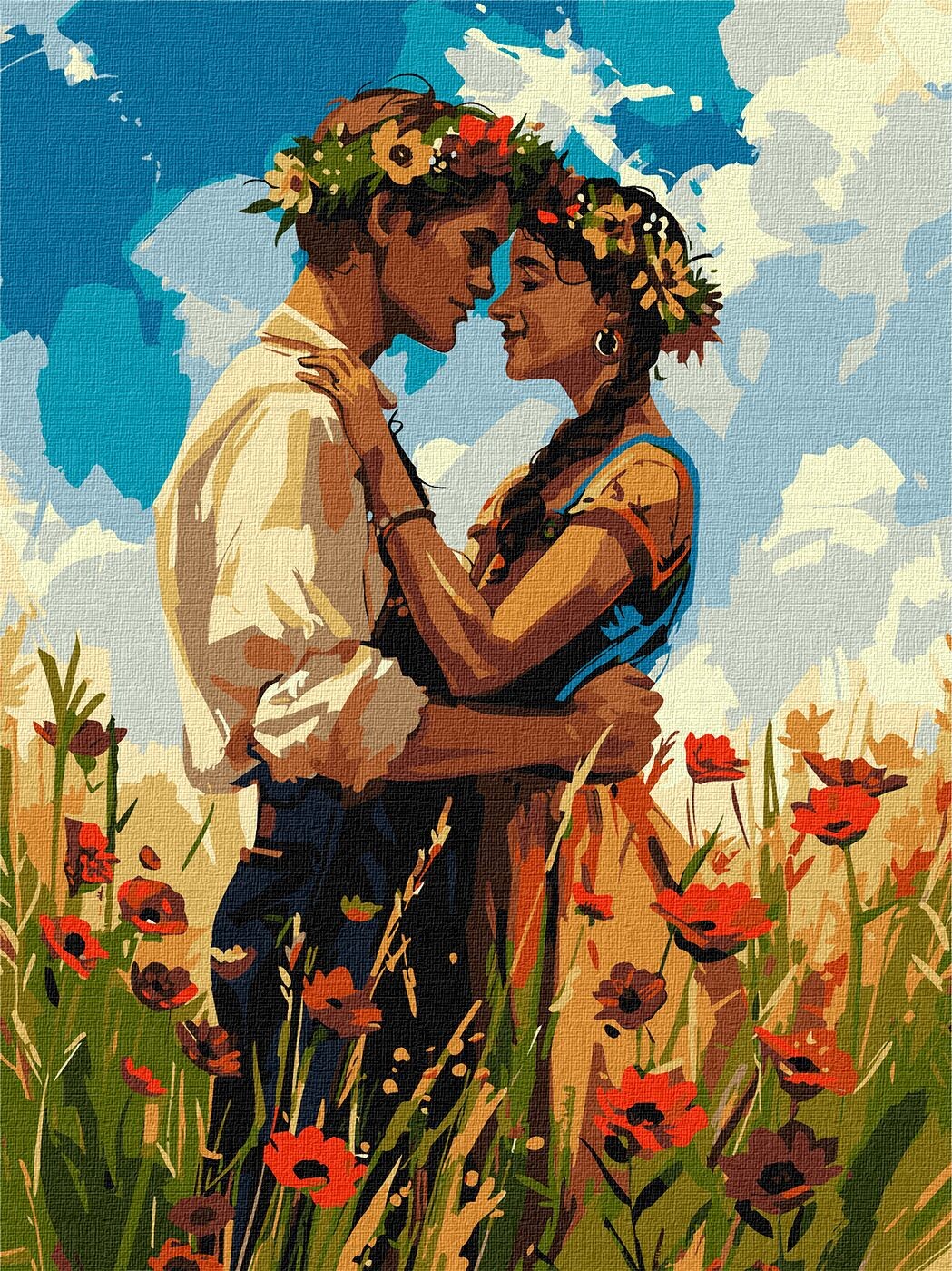 Ideyka Maľovanie podľa čísel - Zamilovaný pár art_selena_ua 30 x 40 cm