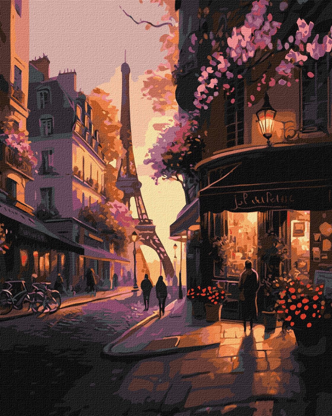 Ideyka Maľovanie podľa čísel - Parížska ulica art_selena_ua 40 x 50 cm