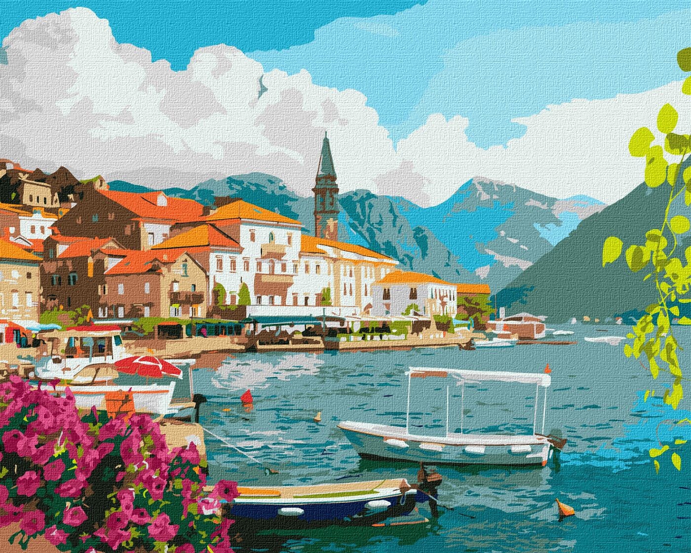 Ideyka Maľovanie podľa čísel - Leto v Kotorskej boke 40 x 50 cm