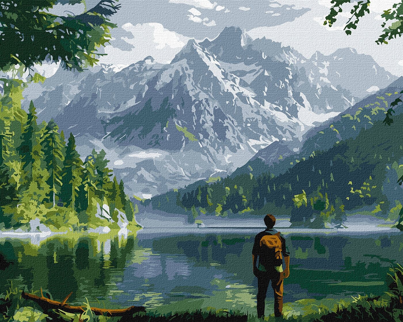 Ideyka Maľovanie podľa čísel - Horská krajina art_selena_ua 40 x 50 cm