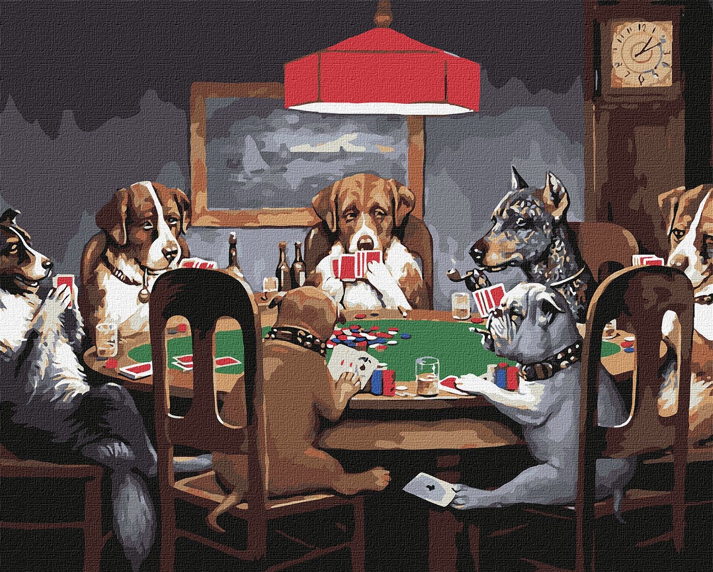 Ideyka Maľovanie podľa čísel - Psy hrajúce poker ©Cassius Coolidge 40 x 50 cm