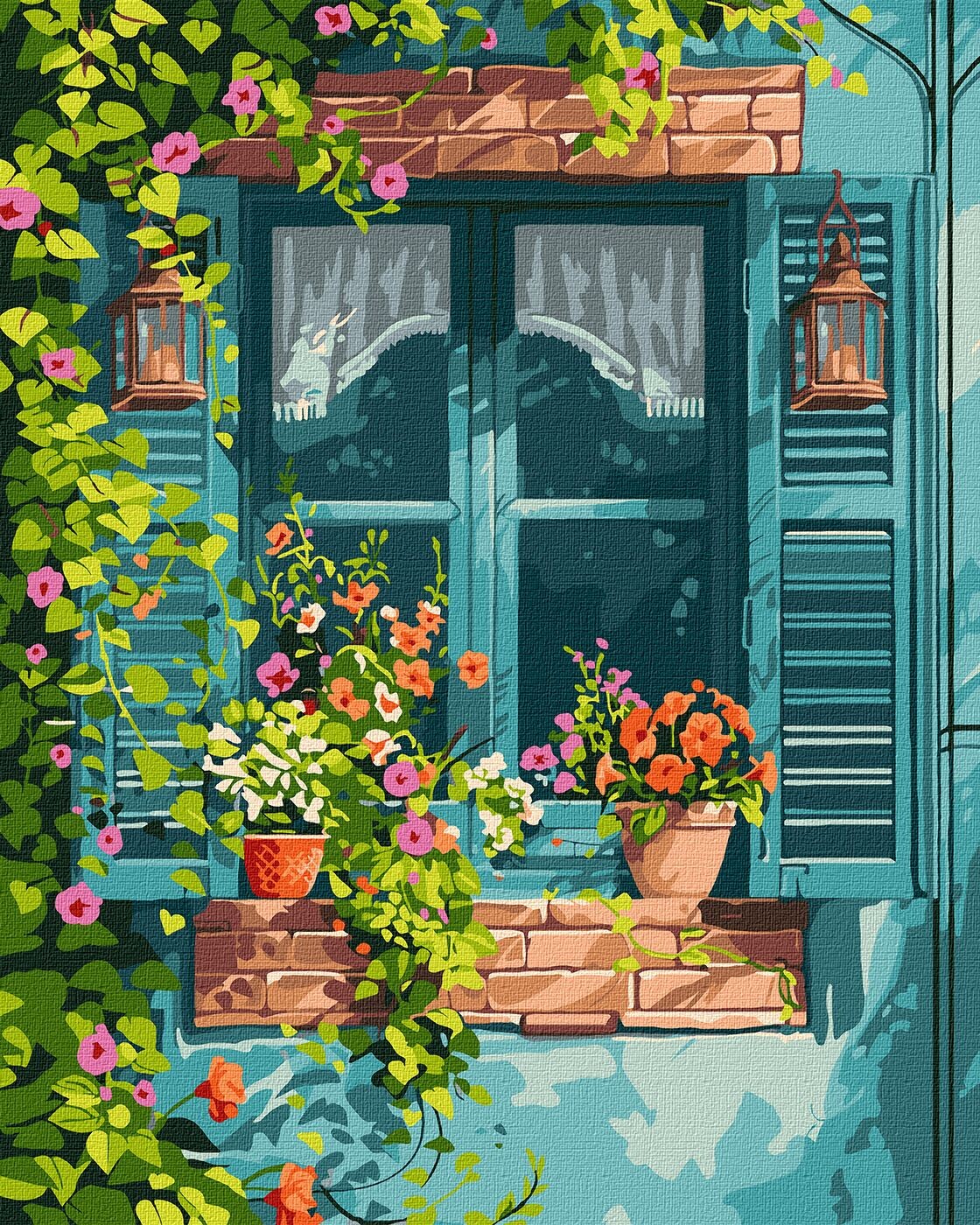 Ideyka Maľovanie podľa čísel - Záhradný domček art_selena_ua 40 x 50 cm