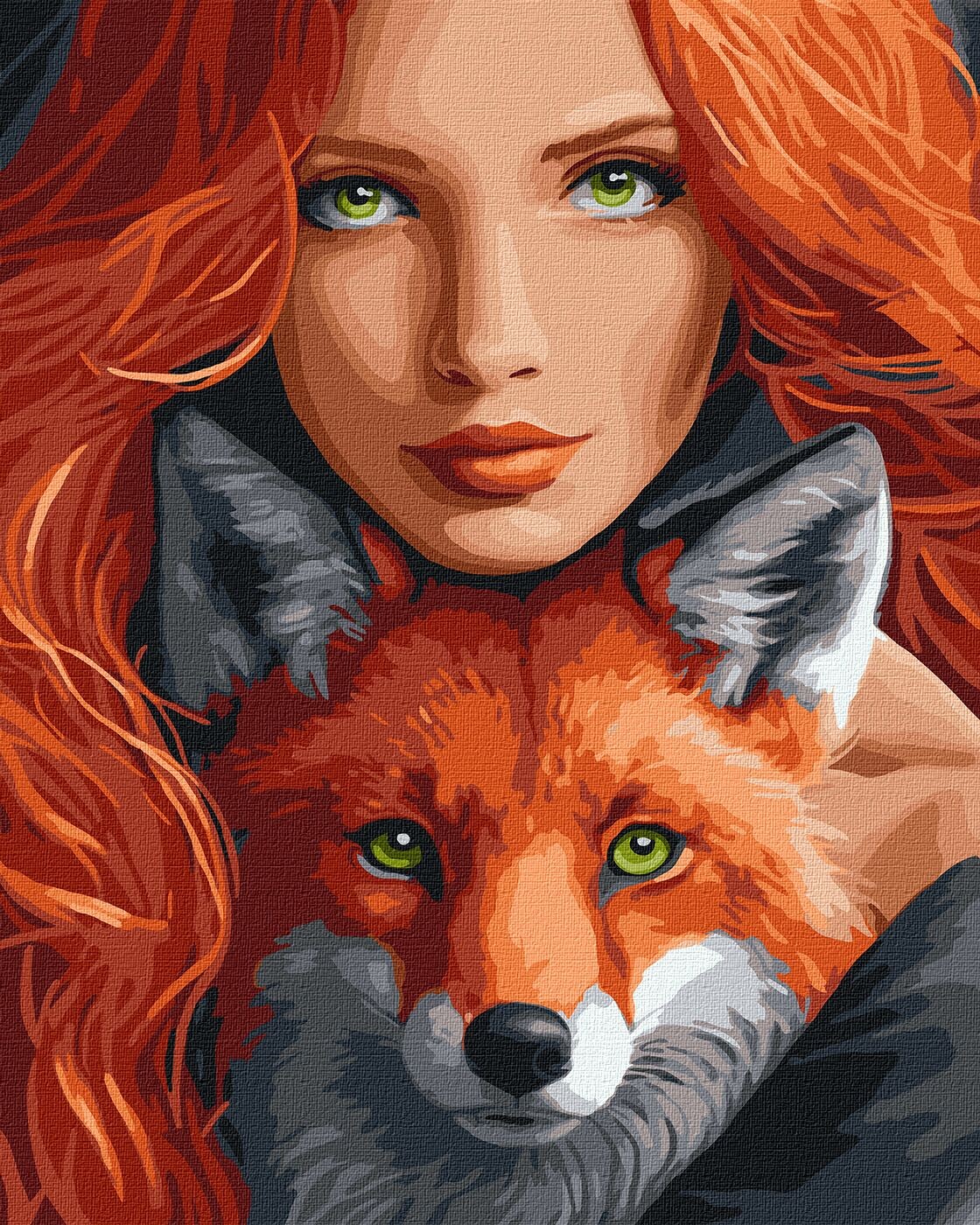 Ideyka Maľovanie podľa čísel - Ohnivá líška art_selena_ua 40 x 50 cm