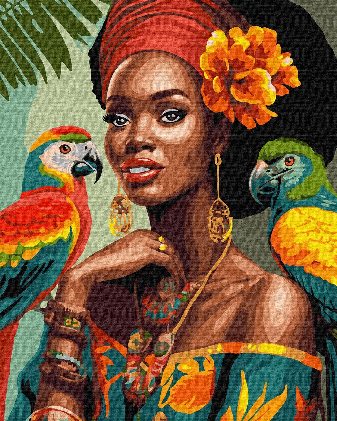 Ideyka Maľovanie podľa čísel - Africká módna ikona 40 x 50 cm