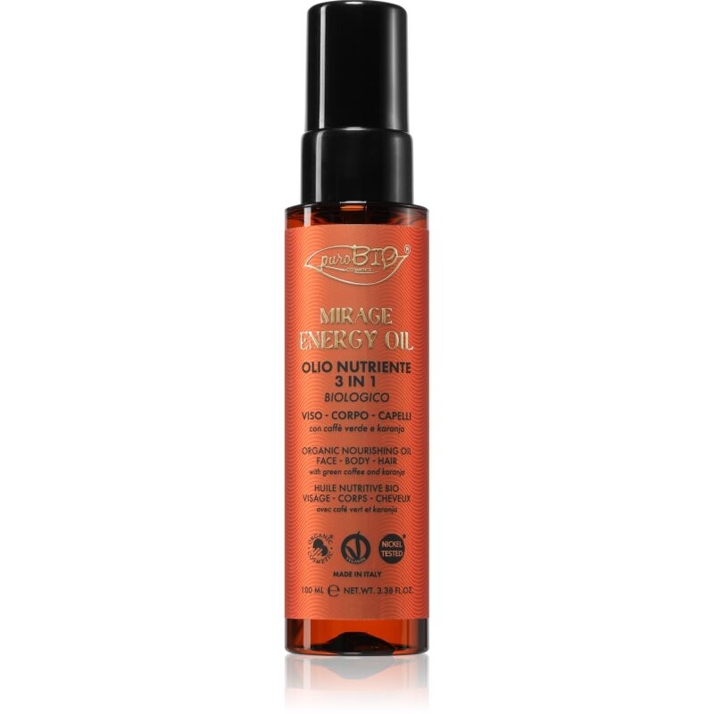 puroBIO Cosmetics Mirage Energy Oil multifunkčný olej na tvár, telo a vlasy 100 ml