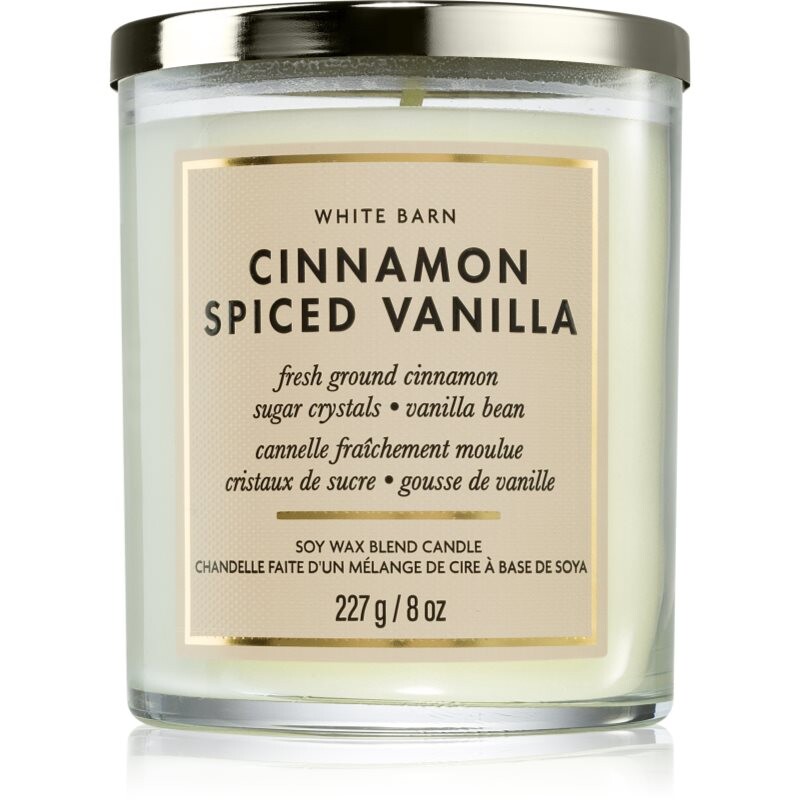 Bath & Body Works Cinnamon Spiced Vanilla vonná sviečka 226 g