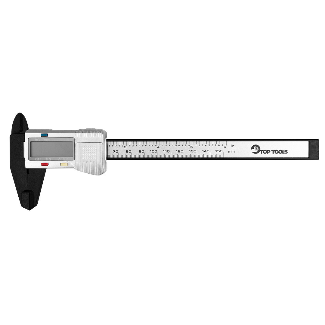 Top Tools Digitálne meradlo 150 mm, kompozit z uhlíkových vlákien 31C621-1