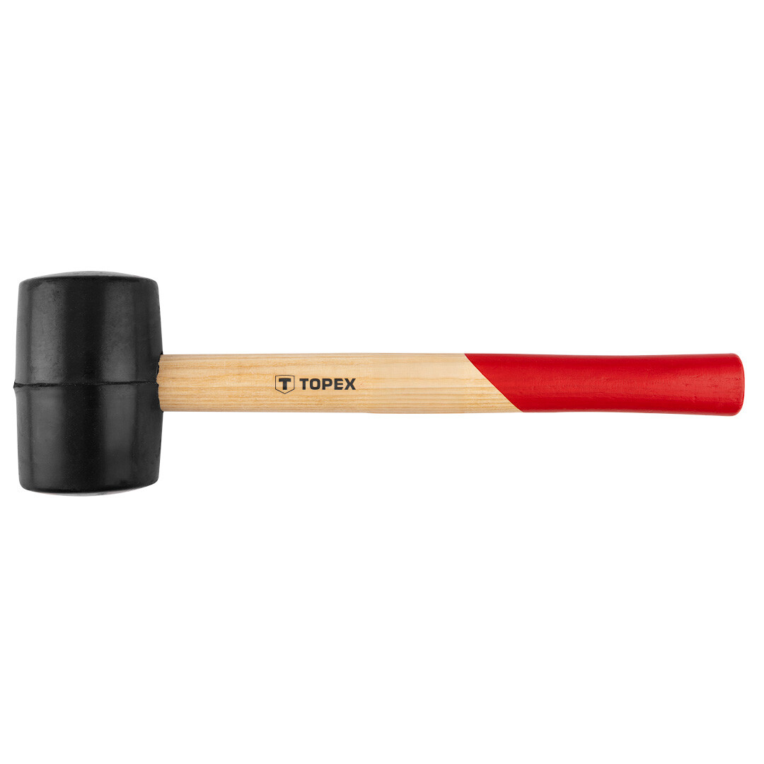 TOPEX Gumené kladivo 60 mm/400 g, drevená rukoväť 02A325-1