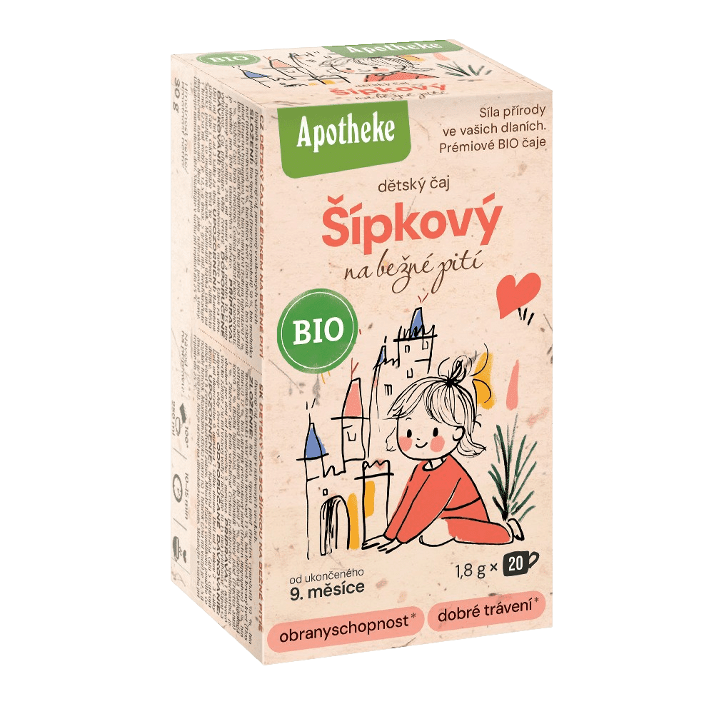 APOTHEKE BIO čaj detský Šípkový na bežné pitie 20 x 1.8 g