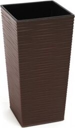 LAMELA Kvetináč FINEZIA DLUTO – vrúbok, 190 × 190 mm, moka