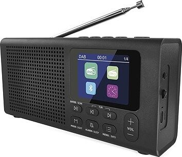EMOS prenosné s Bluetooth, DAB/DAB+/FM, čierne