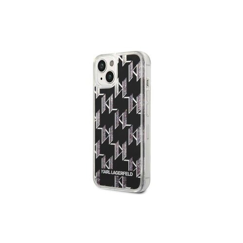 Puzdro Karl Lagerfeld iPhone 14 Pro Max KLHCP14XLMNMK black HC Liquid Glitter Monogram