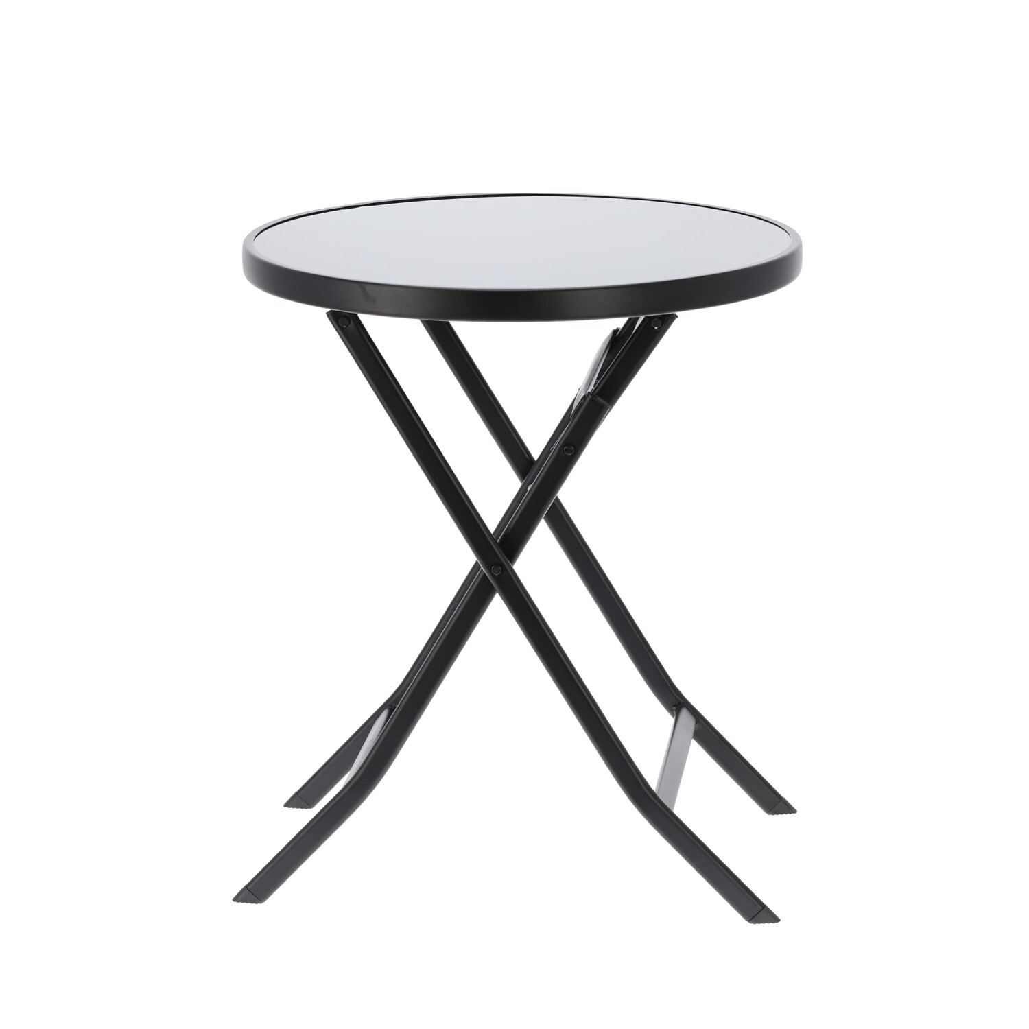 Kulatý skládací zahradní stolek Buddy 60 cm černý