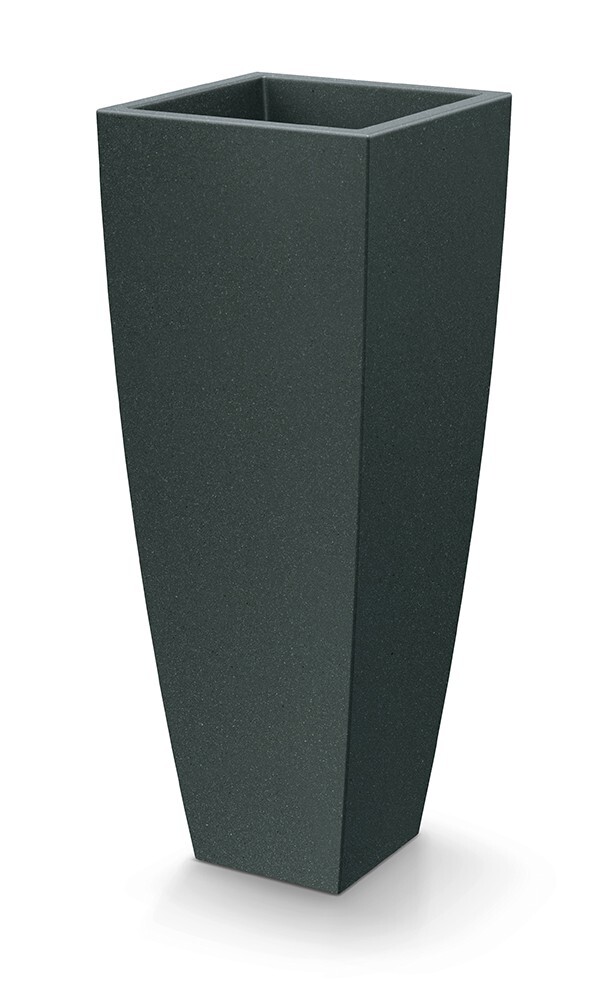 Květináč Moodas Square High 40 cm černý granit