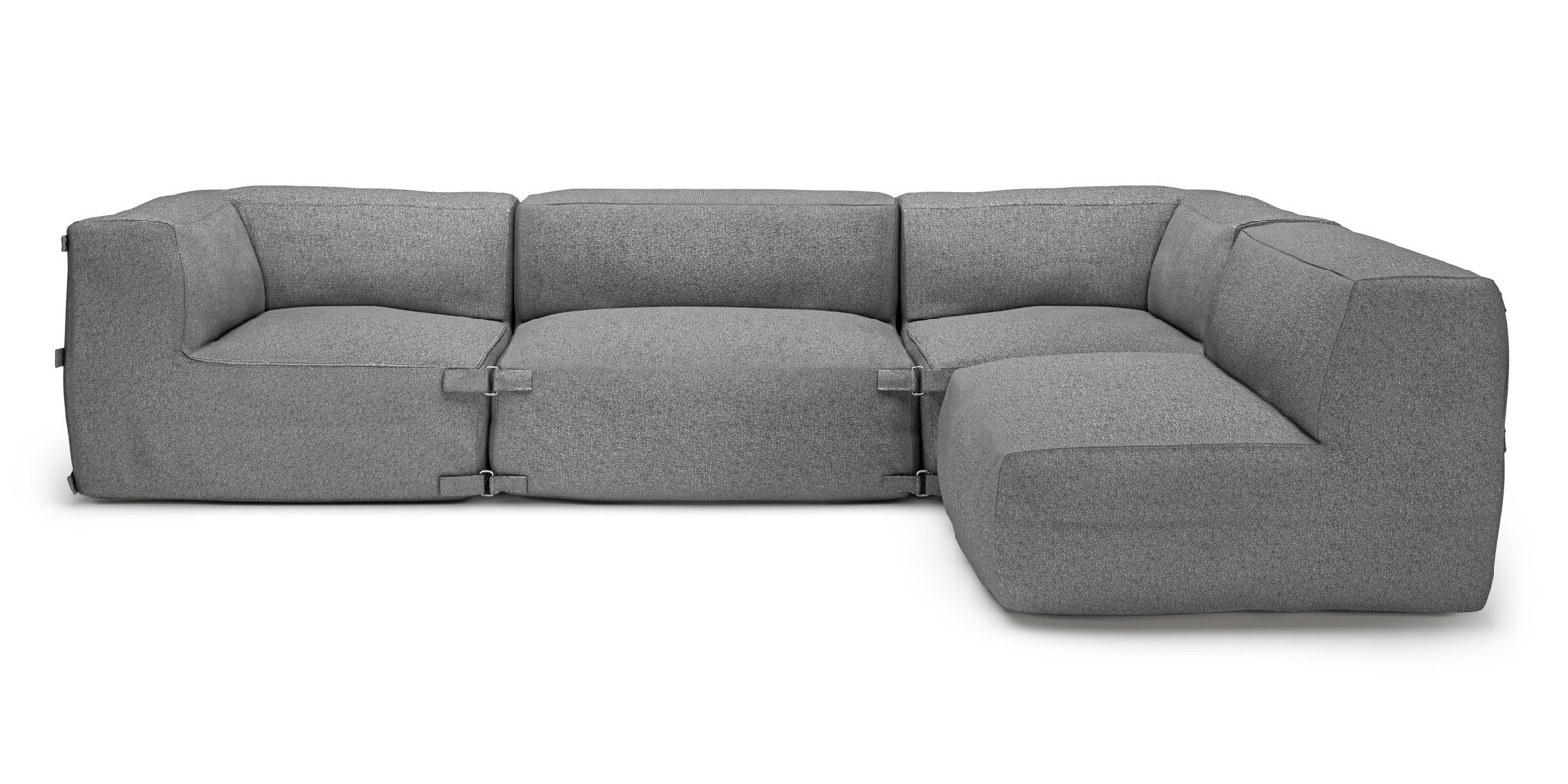 Rohová modulová zahradní pohovka Vacuum V 315 cm šedá